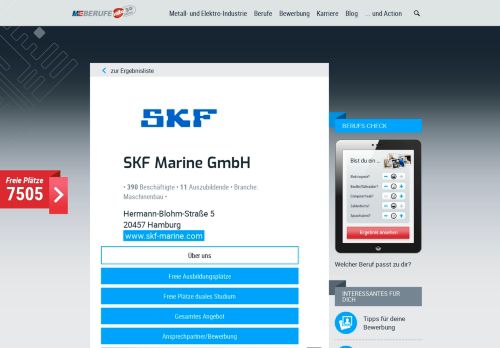 
                            7. SKF Marine GmbH - Ausbildung ME