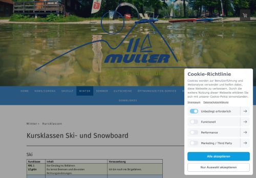 
                            6. Ski - Kurs Infos Kursklassen - Ski- und Surfschule ... - Skischule Müller