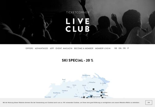 
                            5. Ski Special - 20 % — Ticketcorner Live Club
