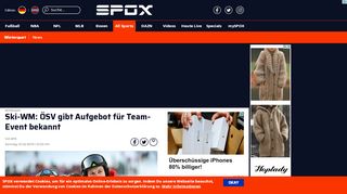 
                            10. Ski-WM: ÖSV gibt Aufgebot für Team-Event bekannt - SPOX.com