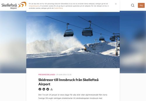 
                            12. Skidresor till Innsbruck från Skellefteå Airport - Skellefteå Airport AB
