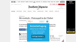 
                            10. Skifahren in der Türkei - FAZ