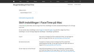
                            7. Skift indstillinger i FaceTime på Mac - Apple-support
