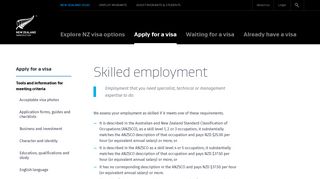 
                            7. Skilled employment | Immigration New Zealand