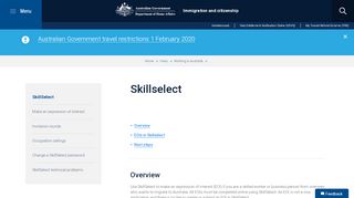 
                            8. Skillselect - Immigration and citizenship - Department of Home Affairs