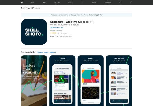 
                            11. Skillshare - Online Learning on the App Store - iTunes - Apple