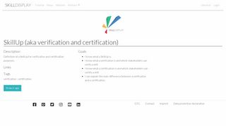 
                            10. SkillUp (aka verification and certification): SkillDisplay