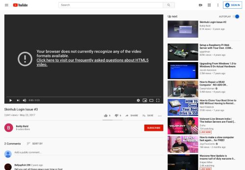
                            3. Skinhub Login Issue #3 - YouTube