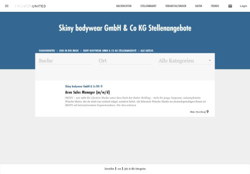 
                            11. Skiny bodywear GmbH & Co KG Stellenangebote - FashionUnited