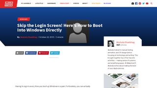 
                            8. Skip the Login Screen! Here's How to Boot Into Windows Directly
