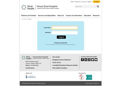 
                            13. Skip to content. - Mount Sinai Hospital - Toronto