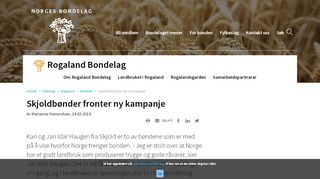 
                            8. Skjoldbønder fronter ny kampanje - Norges Bondelag