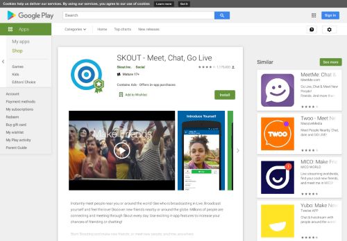 
                            7. SKOUT-Berkenalan,Chat,Berteman - Aplikasi di Google Play
