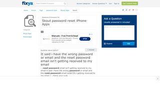 
                            5. Skout password reset iPhone Apps Questions & Answers (with ...