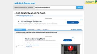 
                            10. skp.tangerangkota.go.id at WI. Pemerintah Kota Tangerang | Badan ...