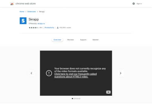 
                            4. Skrapp - Google Chrome