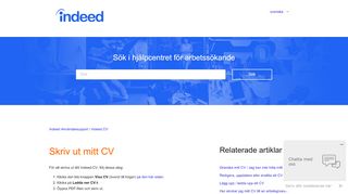 
                            4. Skriv ut mitt CV – Indeed Användarsupport