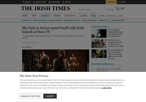 
                            5. Sky bids to future-proof itself with Irish launch of Now TV