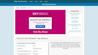 
                            12. Sky Bingo Bonuses & New Customer Offers ... - UK Gambling Sites