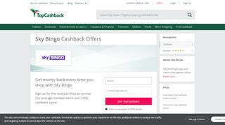 
                            10. Sky Bingo Discount Codes, Cashback Offers & Deals - TopCashback