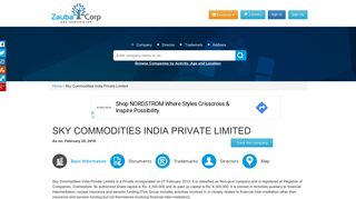 
                            7. SKY COMMODITIES INDIA PRIVATE LIMITED - Company, directors ...