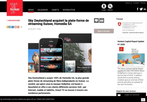 
                            7. Sky Deutschland acquiert la plate-forme de streaming Suisse ...