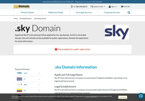 
                            10. .sky Domain Registration - .sky Domains - Sky IP ...