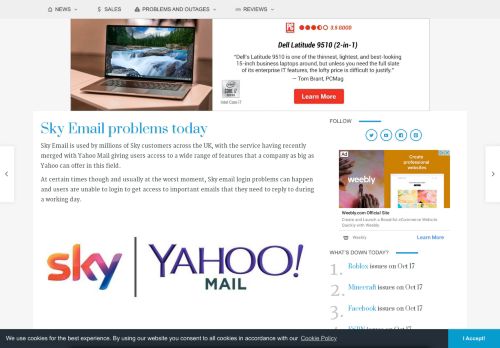 
                            4. Sky Email problems today, Feb 2019 - Product Reviews Net