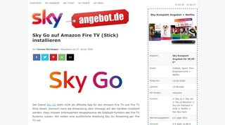 
                            11. Sky Go auf Amazon Fire TV (Stick) installieren - Sky Angebote