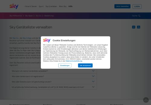 
                            1. Sky Go auf zwei oder mehreren Geräten zeitgleich nutzen - Sky ...