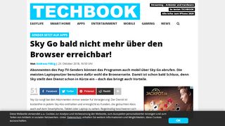 
                            7. Sky Go bald nicht mehr über den Browser erreichbar! | TECHBOOK