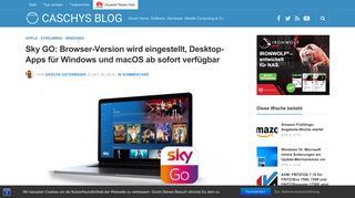 
                            8. Sky GO: Browser-Version wird eingestellt, Desktop-Apps für Windows ...