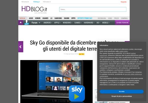 
                            12. Sky Go disponibile da dicembre anche per gli utenti del digitale ...