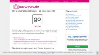
                            13. Sky Go Gerät registrieren - so einfach geht's - PayTVGuru