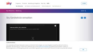 
                            2. Sky Go Geräteliste verwalten - Sky - Hilfecenter