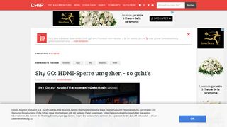 
                            6. Sky GO: HDMI-Sperre umgehen - so geht's - CHIP - CHIP Praxistipps