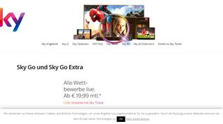 
                            12. Sky Go & Sky Go Extra Angebot günstig bestellen - Sky Pakete