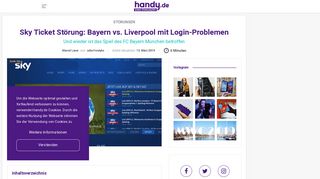 
                            4. Sky GO Störung: Bayernspiel mit Problemen | handy.de