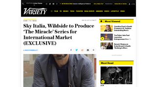 
                            12. Sky Italia, Wildside to Produce 'The Miracle' Series – Variety