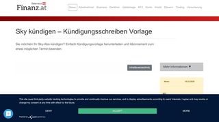 
                            12. Sky kündigen – Kündigungsschreiben Vorlage - Finanz.at