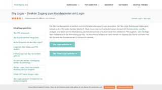 
                            7. Sky Login ▷ Direkter Zugang zum Kundencenter mit Login