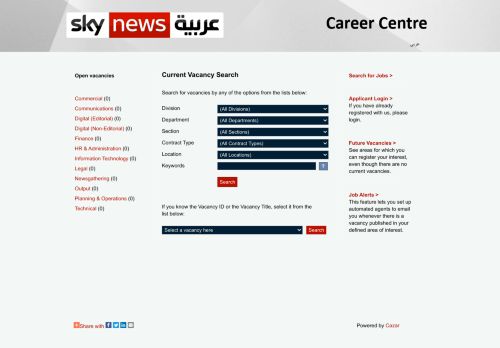 
                            10. Sky News Arabia - Current Vacancy Search