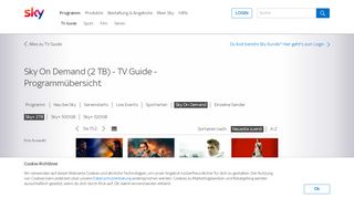 
                            6. Sky On Demand (2 TB) - TV Guide - Programmübersicht - Sky - TV Guide