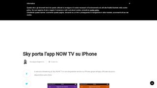 
                            6. Sky porta l'app NOW TV su iPhone - iPhone Italia