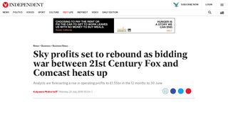 
                            11. Sky profits set to rebound as bidding war between 21st ...