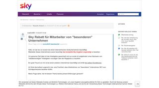 
                            11. Sky Rabatt für Mitarbeiter von 