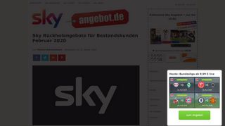 
                            2. Sky Rückholangebote für Bestandskunden Februar ... - Sky Angebote