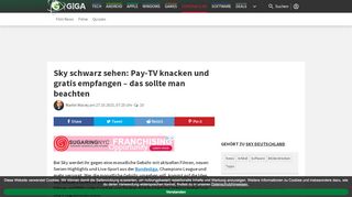 
                            2. Sky schwarz sehen: Pay-TV knacken und gratis empfangen – das ...