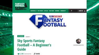
                            9. Sky Sports Fantasy Football – A Beginner's Guide