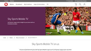 
                            4. Sky Sports Mobile TV - get your sporting fix from Vodafone